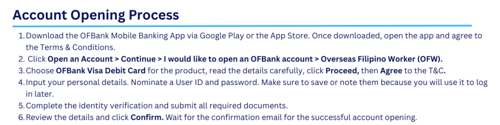 LandBank OFBank Account open ing process