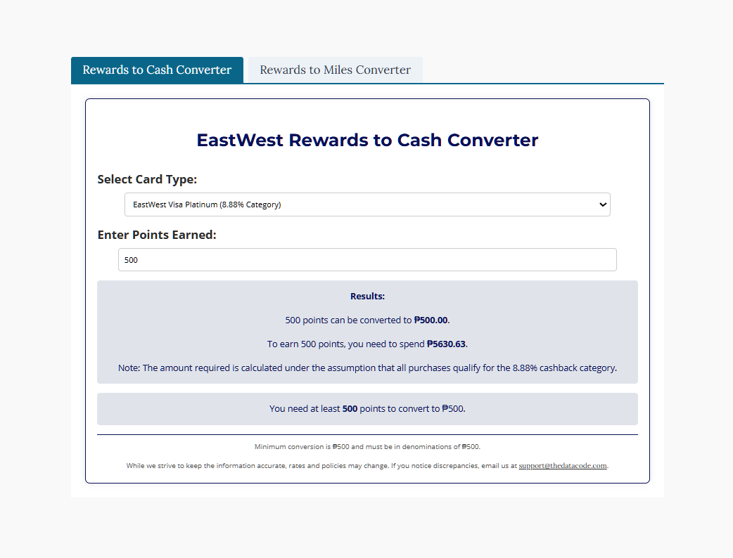 EastWest Credit Cards