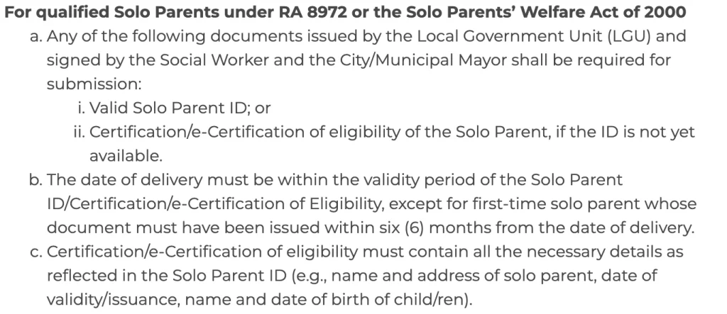 SSS Maternity Benefits Requirements for Solo Parents