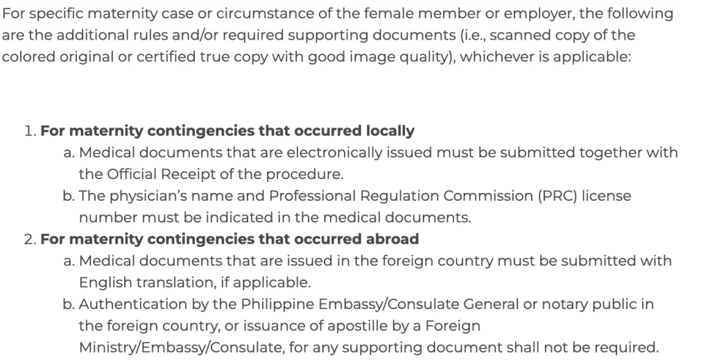 Additional requirements for special circumstances