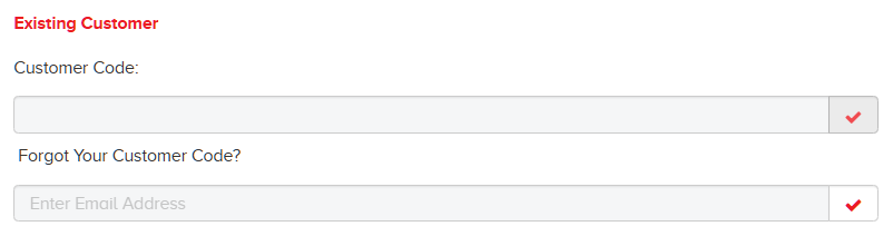 Mercury Order Online Existing Customer Info Form