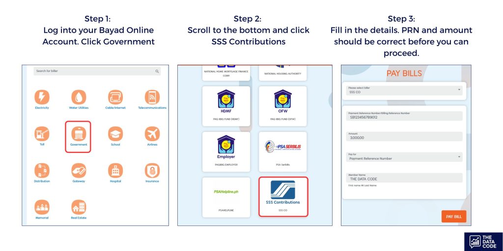 Pay SSS online using Bayad Online