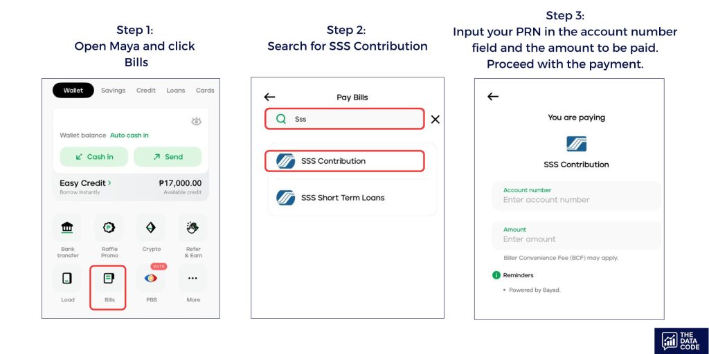 Pay SSS online using Maya