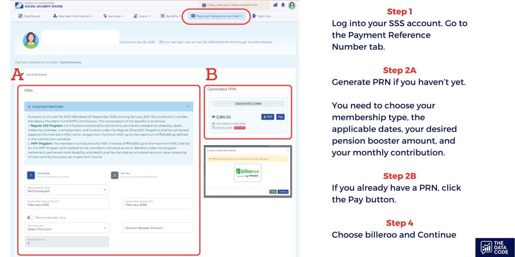Pay SSS online using SSS Web Portal